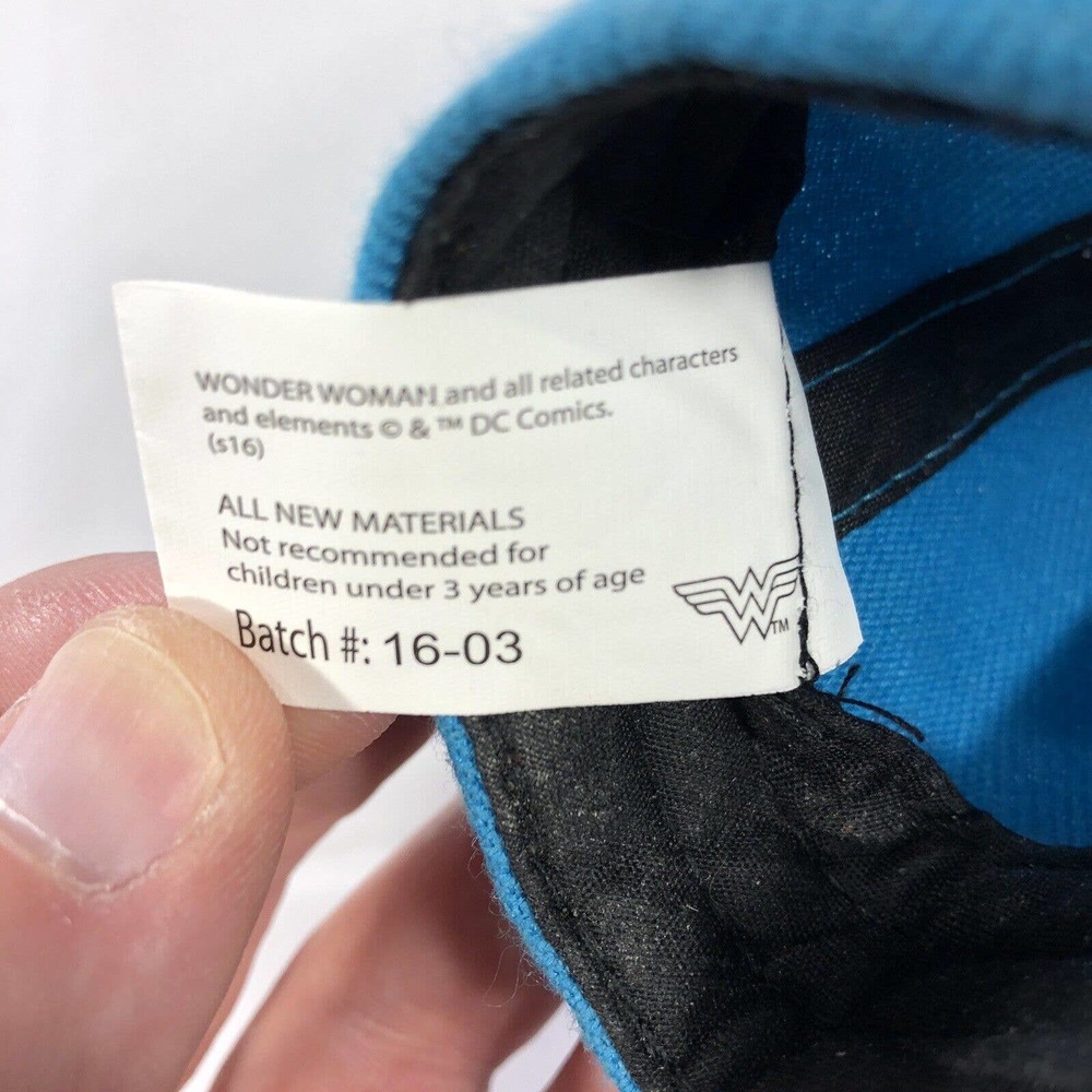 Wonder Woman Six Flags Hat Cap Souvenir Snapback Baseball Black Blue Adjustable - Picture 15 of 16